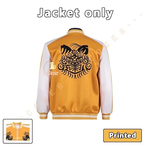 Anime WIND BREAKER Jo Togame Cosplay Kostüm Wig Perücke Shishitoren Jacket Uniform Sunglasses Kimono Damen Herren, Jacket-printed, XL von CosplayHero