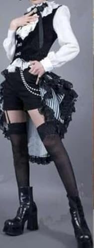 Black Butler Ciel Phantomhive Cosplay Kostüm mit Strümpfen, Only Costume, L von CosplayHero