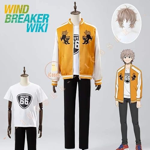 Choji Tomiyama Cosplay Kostüm Wig Perücke Anime WIND BREAKER Shishitoren Jacket Uniform Jo Togame Kota Sako Damen Herren, Full set, M von CosplayHero