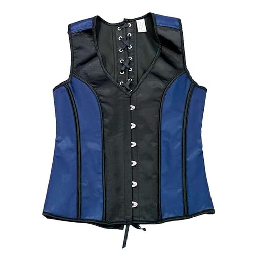 CosplayHero Herren Korsett Korsettweste, blackblue1, M von CosplayHero