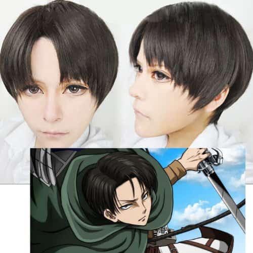 CosplayHero Levi Ackerman Attack on Titan Wig Perücke von CosplayHero