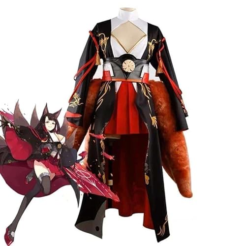 Game Azur Lane Akagi Cosplay Kostüm Kimono Full Set Outfit Tail Schuhe, Only Costume, 41 shoes size von CosplayHero