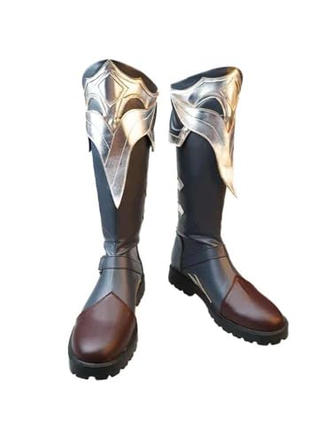 Game Genshin Impact Diluc Cosplay Schuhe Boots Halloween Party Kostüm Accessories Custom Made, Male, 45 von CosplayHero