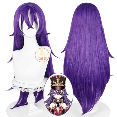 Genshin Impact Chevreuse Cosplay Kostüm Wig Perücke Kleid Fontaine Uniform Hat Headphone Prop Ousia für Damen Accesoires, Wig Only, S von CosplayHero