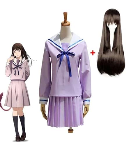 Hot anime Noragami yukine Iki Hiyori school uniform saior costume cosplay costumes saidos cosplay dress wig free shipping!, Full set and wig, M von CosplayHero