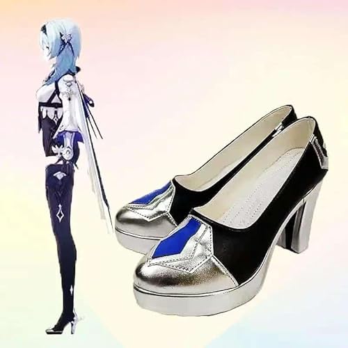 New Game Genshin Impact Eula Cosplay Schuhe Boots Halloween Party Kostüm Accessories Custom Made, Black, 36 von CosplayHero