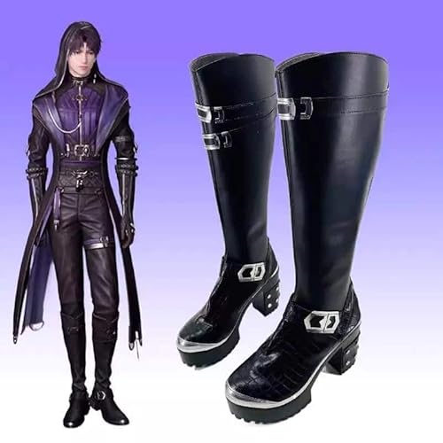 Rafayel Cosplay Kostüm Wig Perücke Shoes Love and Deepspace Abysswalker Uniform Trench Earrings Ring Maske Props für Damen Herren Halloween, Female shoe, XXL von CosplayHero