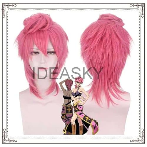 jojo?s bizarre Adventure cosplay Golden Wind trish una cosplay costume wig bra skirt Outfit shoes boots Dress Women Grils Adult, wig, Women L von CosplayHero