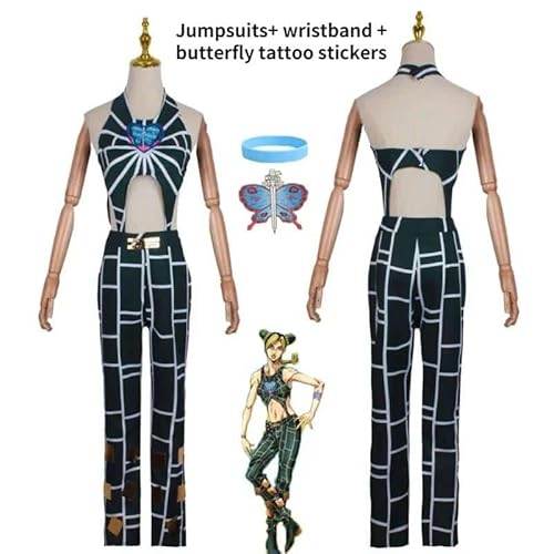 jojo?s bizarre adventure cosplay Golden Wind trish una cosplay costume wig bra skirt outfit shoes boots Dress Women Grils Adult, Jolyne cujoh, Women XL von CosplayHero