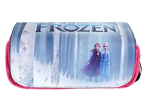 CosplayStudio Große Eiskönigin Federtasche mit PU Leder Abdeckung mit ELSA & Anna | Farbe: Pink von CosplayStudio