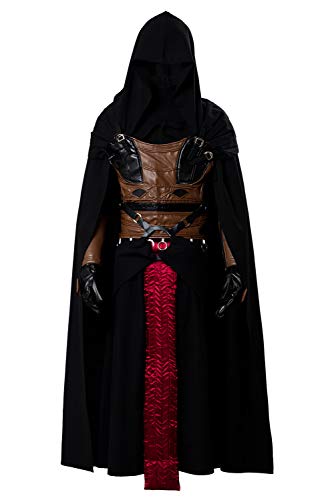 Cosplay-Kostüm für Erwachsene, schwarz-rot, Tunika, Kapuzenmantel, Halloween-Uniform, Schwarz, Large von Cosplaysky