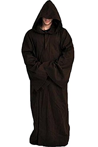 Cosplay-Umhang für Herren, Kostüm, Halloween, Tunika, Kapuzenuniform, Braun, 3XL von Cosplaysky