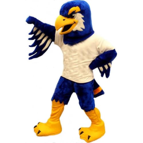 Costume Shine Blauer Adler in einem weißen hemd-Maskottchenkostüm für Erwachsene – Anpassbarer, leichter Ganzkörper-Plüschanzug mit Kühlgebläse und Eisweste Costume Shine Blauer Adler in einem weißen hemd-Maskottchenkostüm für Erwachsene – Anpassbarer, leichter Ganzkörper-Plüschanzug mit Kühlgebläse und Eisweste von Costume Shine