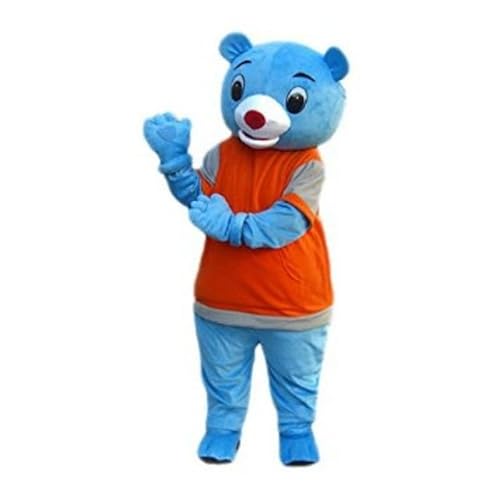 Costume Shine Blauer Bär-Maskottchenkostüm für Erwachsene – Anpassbarer, leichter Ganzkörper-Plüschanzug mit Kühlgebläse und Eisweste Costume Shine Blauer Bär-Maskottchenkostüm für Erwachsene – Anpassbarer, leichter Ganzkörper-Plüschanzug mit Kühlgebläse und Eisweste von Costume Shine