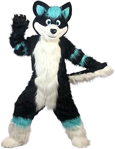 Costume Shine Blauer Husky-Maskottchenkostüm für Erwachsene – Anpassbarer, leichter Ganzkörper-Plüschanzug mit Kühlgebläse und Eisweste Costume Shine Blauer Husky-Maskottchenkostüm für Erwachsene – Anpassbarer, leichter Ganzkörper-Plüschanzug mit Kühlgebläse und Eisweste von Costume Shine