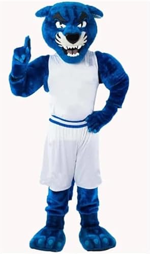 Costume Shine Blaupanther.-Maskottchenkostüm für Erwachsene – Anpassbarer, leichter Ganzkörper-Plüschanzug mit Kühlgebläse und Eisweste Costume Shine Blaupanther.-Maskottchenkostüm für Erwachsene – Anpassbarer, leichter Ganzkörper-Plüschanzug mit Kühlgebläse und Eisweste von Costume Shine