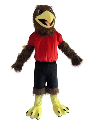 Costume Shine Brauner Adler, brauner Adler.-Maskottchenkostüm für Erwachsene – Anpassbarer, leichter Ganzkörper-Plüschanzug mit Kühlgebläse und Eisweste Costume Shine Brauner Adler, brauner Adler.-Maskottchenkostüm für Erwachsene – Anpassbarer, leichter Ganzkörper-Plüschanzug mit Kühlgebläse und Eisweste von Costume Shine