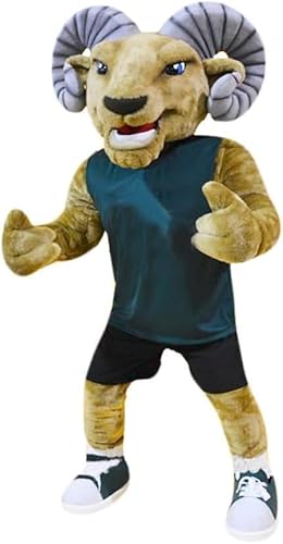 Costume Shine Brown Ram-Maskottchenkostüm für Erwachsene – Anpassbarer, leichter Ganzkörper-Plüschanzug mit Kühlgebläse und Eisweste Costume Shine Brown Ram-Maskottchenkostüm für Erwachsene – Anpassbarer, leichter Ganzkörper-Plüschanzug mit Kühlgebläse und Eisweste von Costume Shine