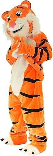 Costume Shine Der orangefarbene tiger.-Maskottchenkostüm für Erwachsene – Anpassbarer, leichter Ganzkörper-Plüschanzug mit Kühlgebläse und Eisweste Costume Shine Der orangefarbene tiger.-Maskottchenkostüm für Erwachsene – Anpassbarer, leichter Ganzkörper-Plüschanzug mit Kühlgebläse und Eisweste von Costume Shine