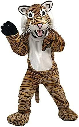 Costume Shine Gestreifter tiger.-Maskottchenkostüm für Erwachsene – Anpassbarer, leichter Ganzkörper-Plüschanzug mit Kühlgebläse und Eisweste Costume Shine Gestreifter tiger.-Maskottchenkostüm für Erwachsene – Anpassbarer, leichter Ganzkörper-Plüschanzug mit Kühlgebläse und Eisweste von Costume Shine