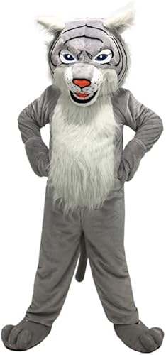 Costume Shine Graue wildkatzen-Maskottchenkostüm für Erwachsene – Anpassbarer, leichter Ganzkörper-Plüschanzug mit Kühlgebläse und Eisweste Costume Shine Graue wildkatzen-Maskottchenkostüm für Erwachsene – Anpassbarer, leichter Ganzkörper-Plüschanzug mit Kühlgebläse und Eisweste von Costume Shine
