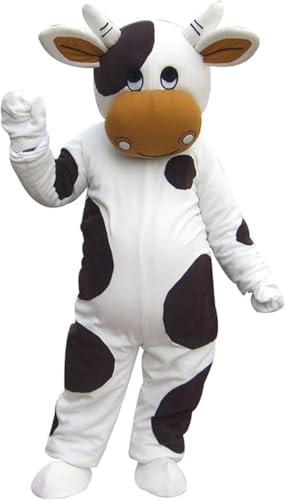 Costume Shine Kuh.-Maskottchenkostüm für Erwachsene – Anpassbarer, leichter Ganzkörper-Plüschanzug mit Kühlgebläse und Eisweste Costume Shine Kuh.-Maskottchenkostüm für Erwachsene – Anpassbarer, leichter Ganzkörper-Plüschanzug mit Kühlgebläse und Eisweste von Costume Shine