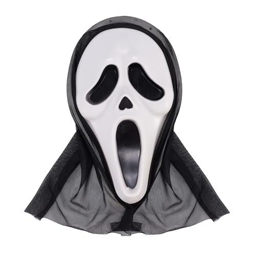 Scream Maske Kostümmaske - für Herren & Damen als Kostüm für Halloween - Ghostface Horror Verkleidung Ghostmaske von Costumed