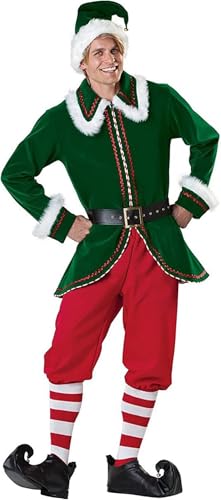 Sersllta Elfenkostüm für Herren und Erwachsene, Weihnachtsmann, Cosplay-Outfit (groß) von Costumerry