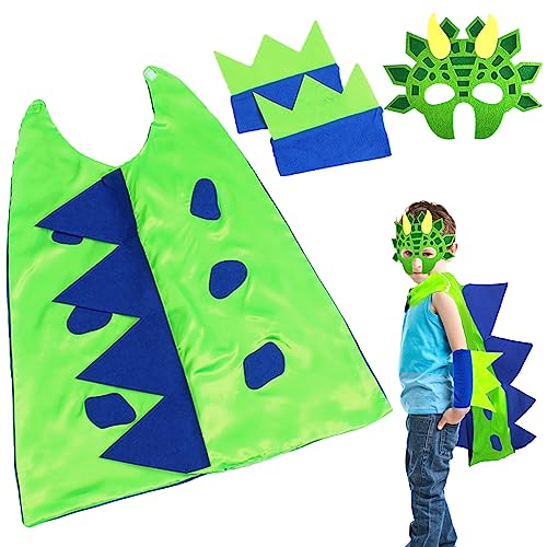 Kids Dinosaur Cape, Dinosaur Cloak with Sleeve and Mask Carnival Dinosaur Cloak for Boys Girls Dinosaur Fancy Dress Kids for Halloween, Dinosaur Party,Cosplay von Cosysparks