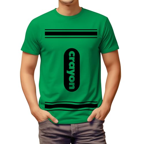 Coume Halloween-Kostüm, Kreide, T-Shirt, Buntstift, Grafik-Shirt, Erwachsenenkostüm für Gruppen-Teampaare, Halloween-Parade-Party, Grün , Medium Coume Halloween-Kostüm, Kreide, T-Shirt, Buntstift, Grafik-Shirt, Erwachsenenkostüm für Gruppen-Teampaare, Halloween-Parade-Party, Grün , Medium von Coume