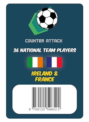 Counter Attack the football strategy game: Ireland and France Player-Karten Brettspiel für Erwachsene, Jugendliche und Kinder ab 14 Jahren von Counter Attack the football strategy game