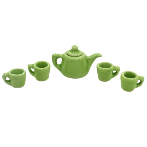 1:12 Dollhome Miniaturen Dining Ware Puppe Teetasse Trinkgeschirr Dekoration Spielzeug Porzellan Layout Geburtstag Zubehör Grün von Courtieyeardceastea