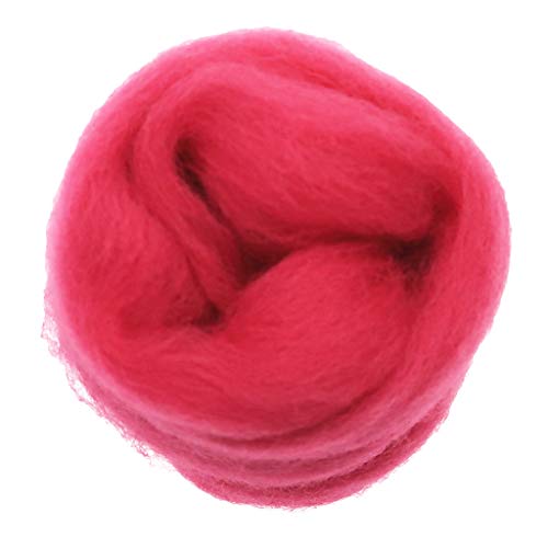 Courtieyeardceastea 10 g handgemachte Wolle Top Fiber Roving für Nadelfilzmaterialien rot von Courtieyeardceastea