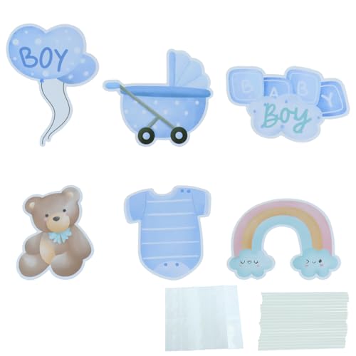 Babyparty Tortendeko Taufe Junge Deko, Baby Cupcake Topper, Baby Boy Deko Kuchen, Baby Shower Junge, Baby Party Dekoration fur Babydusche von Cozevdnt