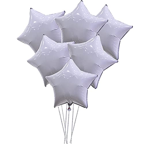 25 Set Luftballons Dekorationen 45,7 cm Ballon und Herz Folienballons für Partyzubehör (weißer Stern) von CozofLuv