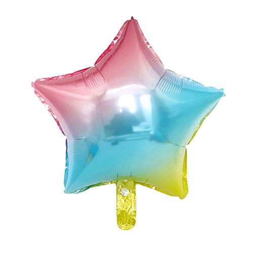 CozofLuv 25 Stück 18 Zoll Sternform Heliumballons für Geburtstag Folienballons Luftballons Helium Ballons für Valentinstag Hochzeit (Regenbogen Stern) von CozofLuv