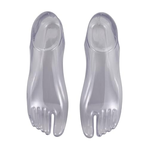 Cpolebev 1 Paar weibliche Fuesse Schaufensterpuppe Thong Stil Fuss Modell Fuer Sandale Schuh Socke Schmuck Display - transparent von Cpolebev