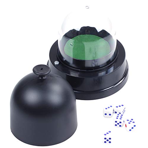 Cpolebev Automatic Dice Roller Cup Batteriebetriebenes Pub Bar Partei Spiel Mit 5 WÜRfeln Schwarz von Cpolebev