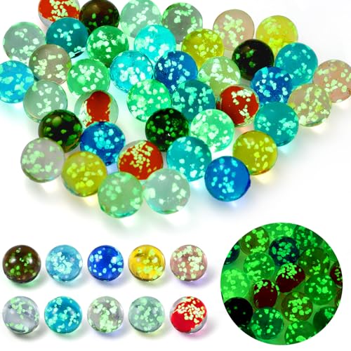 Cptoion 40 Stück Glasmurmeln im Dunkeln Leuchten, 16mm Murmeln Kinder, Bunte Glasmurmeln, Leuchtmurmeln für Kinder, Murmeln Glas Leuchtend Für Marmorbahn-Spiel DIY Und Heimdekoration, 10 Farben Cptoion 40 Stück Glasmurmeln im Dunkeln Leuchten, 16mm Murmeln Kinder, Bunte Glasmurmeln, Leuchtmurmeln für Kinder, Murmeln Glas Leuchtend Für Marmorbahn-Spiel DIY Und Heimdekoration, 10 Farben von Cptoion