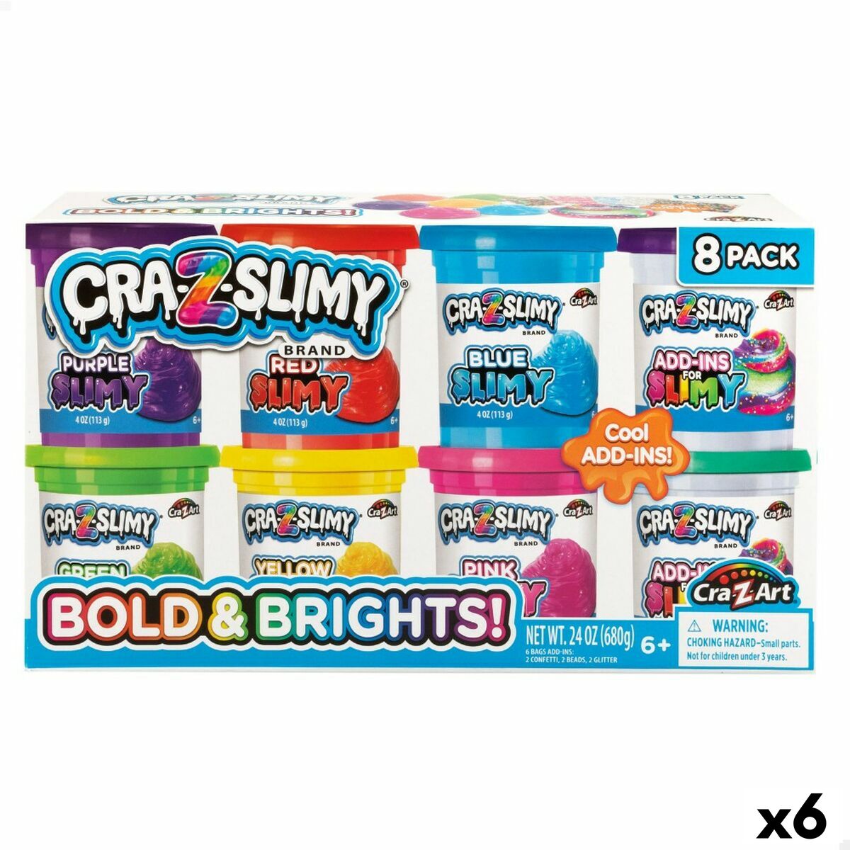 Knetspiel Cra-Z-Art Bold&Brights (6 Stück) Slime von Cra-Z-Art