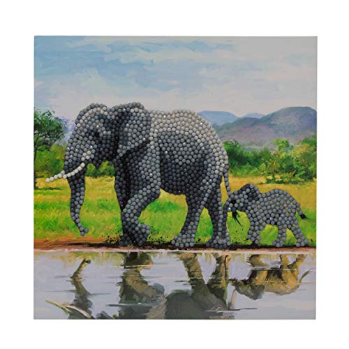 Craft Buddy Crystal Art CCK-51 Elefant Westie, 18x18cm Kristallkunstkarte, Mehrfarbig von CRYSTAL ART