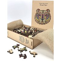 Craft Buddy PUZZWD-01 - Wooden Jigsaw Puzzle, Bengal Tiger, Holzpuzzle, A3 von Craft Buddy Ltd.