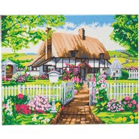 Crystal Art Landhaus mit Rosengarten 40x50 cm von Craft Buddy Ltd.