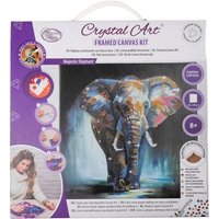 Crystal Art Leinwandbild Majestic Elephant 30x30 cm von Craft Buddy Ltd.