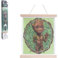 Craft Buddy CAS-MCU901L - Crystal Art Scroll, Marvel Groot, Scrollbild 35x45cm, Kristallkunst-Bastelset von Craft Buddy