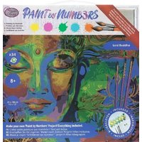 Craft Buddy PBN-3030-016 - Paint by Numbers, Lord Buddha, 30x30cm, Malen nach Zahlen von Craft Buddy