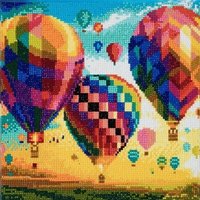 Crystal Art CAK-A46 - Hot Air Balloons Kit, 30x30cm von Craft Buddy