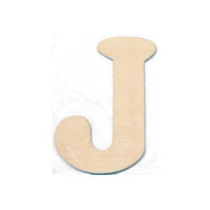 Holzbuchstabe J 10x0,4cm - 1 Stk von Craft Line