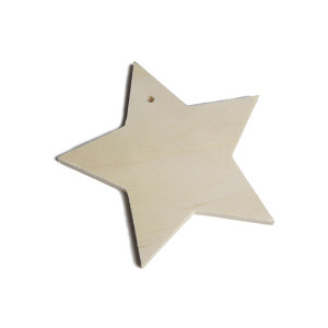 Stern Holz 9x12x0,5cm - 1 Stk von Craft Line