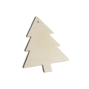 Weihnachtsbaum Holz 9x12x0,5cm - 1 Stk von Craft Line